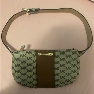 Michael Kors Tan and Cream Logo Crossbody